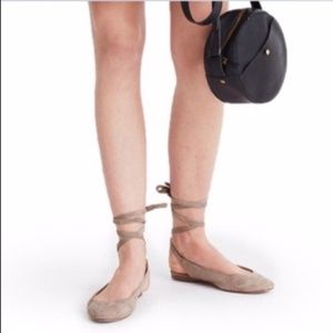 Madewell Suede April Lace Up Shoes Tan Size 7